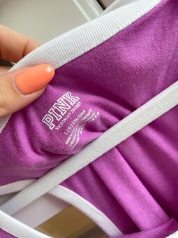 Victoria’s Secret PINK fialove tričko L - 3