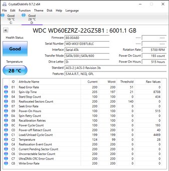Western Digital, 6TB, WD60EZRZ - 3