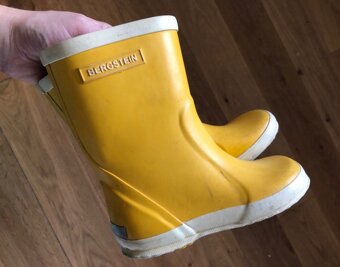 ————Žlté unisex gumáky Bergstein, 25, 3.50 E——— - 3