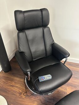 Elektrické masážne kreslo s vyhrievaním a podnožou - 3