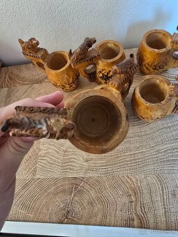 Dekoratívne drevené poháriky - 3