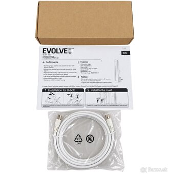 EVOLVEO HDO digitálna antna, TV anténa, DVB-T, DVB-T2, - 3