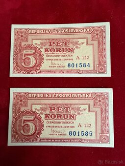 Československé bankovky TOP stav UNC postupky čísla za sebou - 3