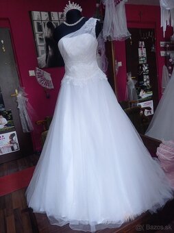 Svadobné šaty biele top cena - 3