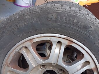 Predám letné pneumatiky 185/65 R14 s elektronmi Peugeot 306 - 3