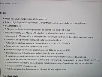 Kuchynské rádio DAB+ - 3