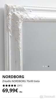 Zrkadlo NORDBORG rozmmer 70x90 biela Nerozbalena Je uplne - 3