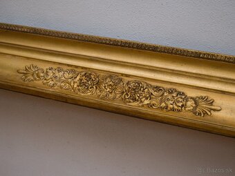 Starožitný pozlátený rám na obraz - Biedermeier, 145 × 90 cm - 3
