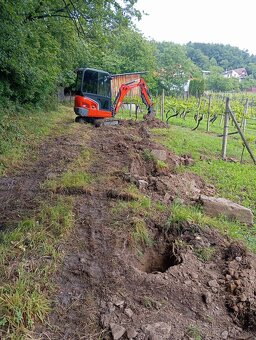 Zemné a výkopové práce.Minibager. - 3