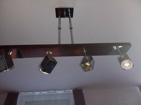 Stropná lampa mahagón+kov - 3