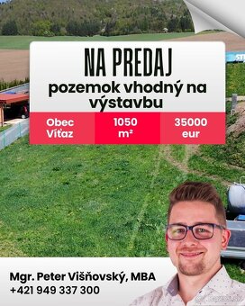 Stavebný pozemok na predaj – Víťaz | 1050 m² - 3