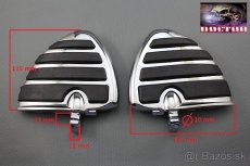 Masívní chrom plotny řidiče spolujezdce chopper,cruiser. - 3