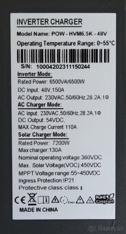 Predám Hybridný menič POWMR 6.5kw - 3