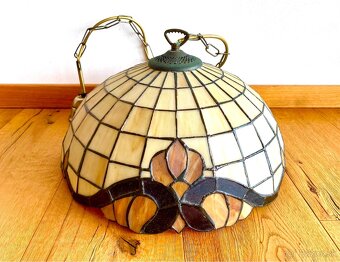 Starý krásný Tiffany lustr Rozměry 100 x 40 cm - 3