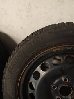 Plechové disky 5x112r16 so zimnými pneu - 3