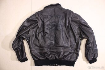 Pánská luxusní kožená bunda bomber Uncle Sam XL - 3