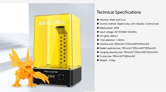 3D tlačiareň ANYCUBIC PHOTON MONO X + Wash and Cure - 3