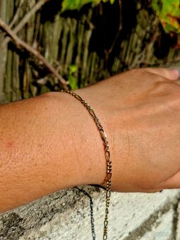 Zlatý náramok Figaro 585 - 3