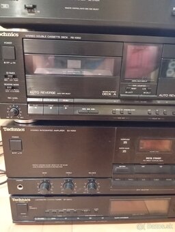 Technics systém zosilovač kazeta gramofón fm - 3