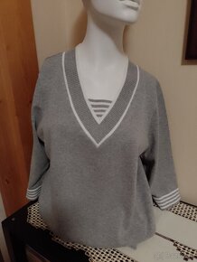 Sivý pulóver v.XL /+tričko zadarmo/ - 3
