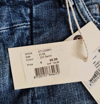 Pánske rifle No Excess - Tapered 712, Denim Stretch, 31/34 - 3