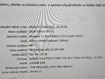 HP EliteDesk 800 G3 mini 35W /256 +120 SSD/8 ddr4 - 3