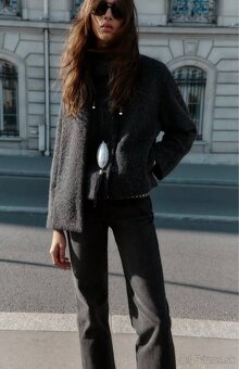 Kabát s buklé šálom nový - 3