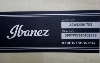 Predam el.ak. gitaru Ibanez AEWC400-TKS. Zn.cena. - 3