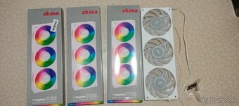 AKASA VEGAS A36 White - 3 kusy + kontrolér na aRGB zdarma - 3