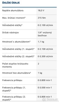 Razovy utahovak Bosch Gdr 18v-215 - 3
