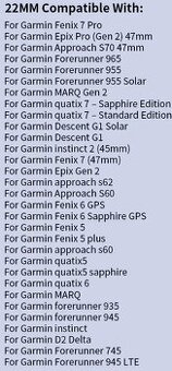 Remienky Quick Release k smart hodinkám Garmin - 3