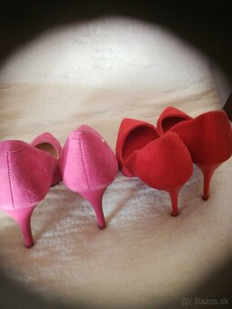 RUŽOVÉ a/alebo ČERVENÉ SEMIŠOVÉ LODIČKY - 3