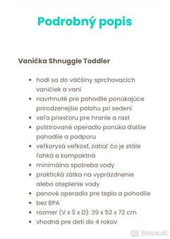 SHNUGGLE Vanička Toddler biela so svetlo-šedou opierkou - 3