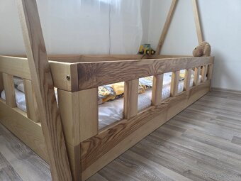 Detská posteľ- domček, masív - Jaseň - 3