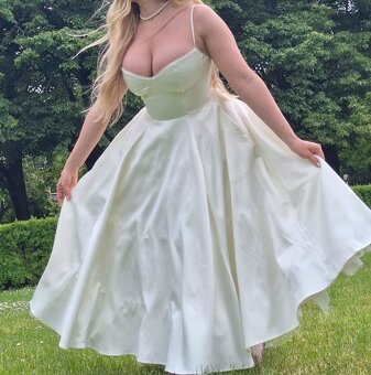 Mademoiselle White Tulle Midi Dress - 3