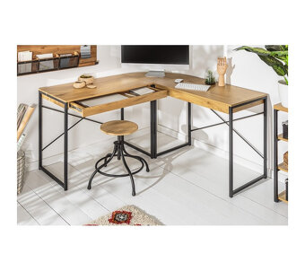 Písací stôl / PC stôl v tvare L (rohový stôl) - 3