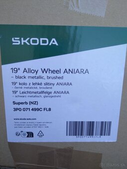 19" originál SUPERB 3,4 100 % stav + letné pneu. - 3