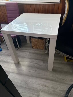 Biely leskly kuchynský stol - 3