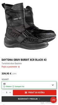 kvalitne kozene cizmy DAYTONA Burdit XCR gtx vel. 43 - 3