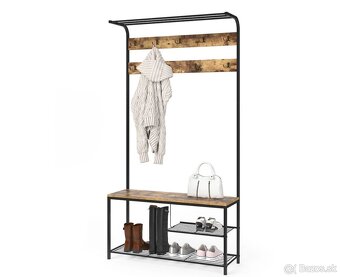 🚪 ŠATNÍKOVÁ SKRIŇA VICCO „FYRK“ – ANTICKÉ DREVO, 100 × 190 - 3