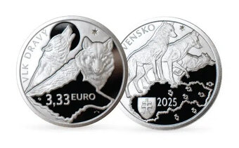Fauna a flóra na Slovensku 2025 - 3x 3,33 € strieborné mince - 3