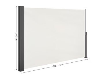 Bočná zaťahovacia markíza - rôzne rozmery - šedá a béžová - 3