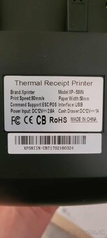 Xprinter XP58-IIN pokladničná termo tlačiareň 58mm na USB tl - 3