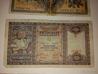 BANKOVKY 40. LÉTA, SLOVENSKÝ ŠTÁT, VŠE NEPERFOROVANÉ - 3