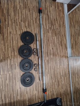 Jednoručky 2x12kg  Dlhá Tyč 155cm - 3