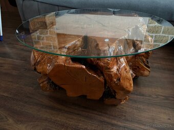 Predám konferenčný stôl masív koreň hruška - 3