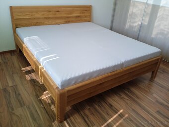 Dubová manželská posteľ Hugo + rošt zdarma, cena od 750€ - 3