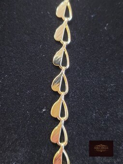 Krásna Pozlátená Srdiečková Retiazka - 3