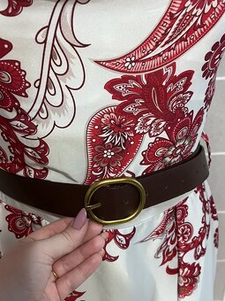 Dámske dlhé šaty s opaskom - 3