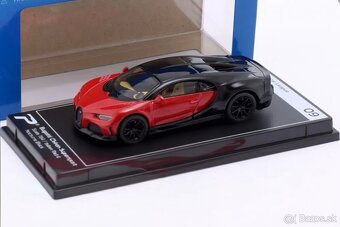 Poster car Bugatti chiron červená / čierna 1:64 - 3